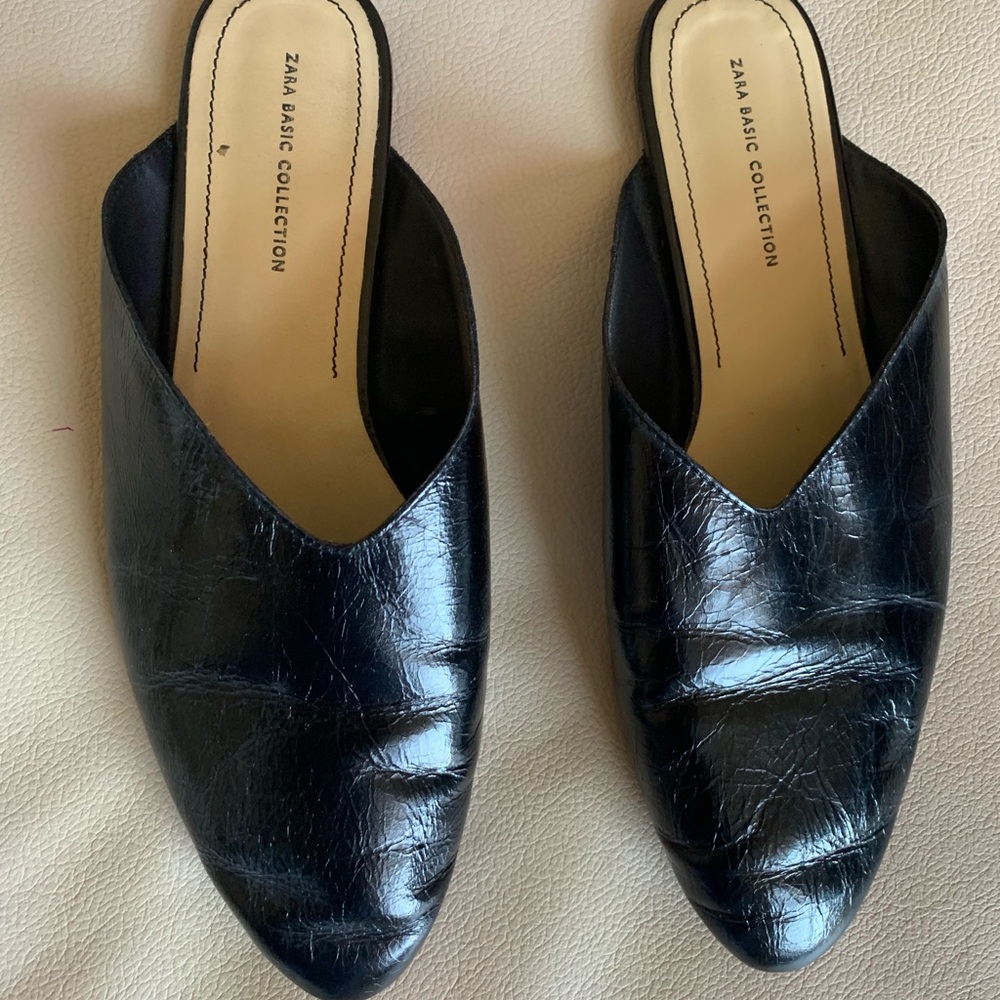 Zara super soft black slip on worn once 💫💫